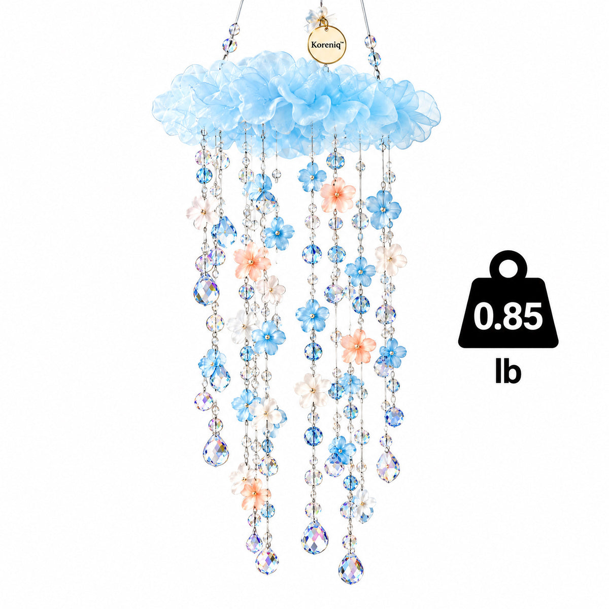 Koreniq™ Sky Blue Cloud Crystal Hanging Ornament