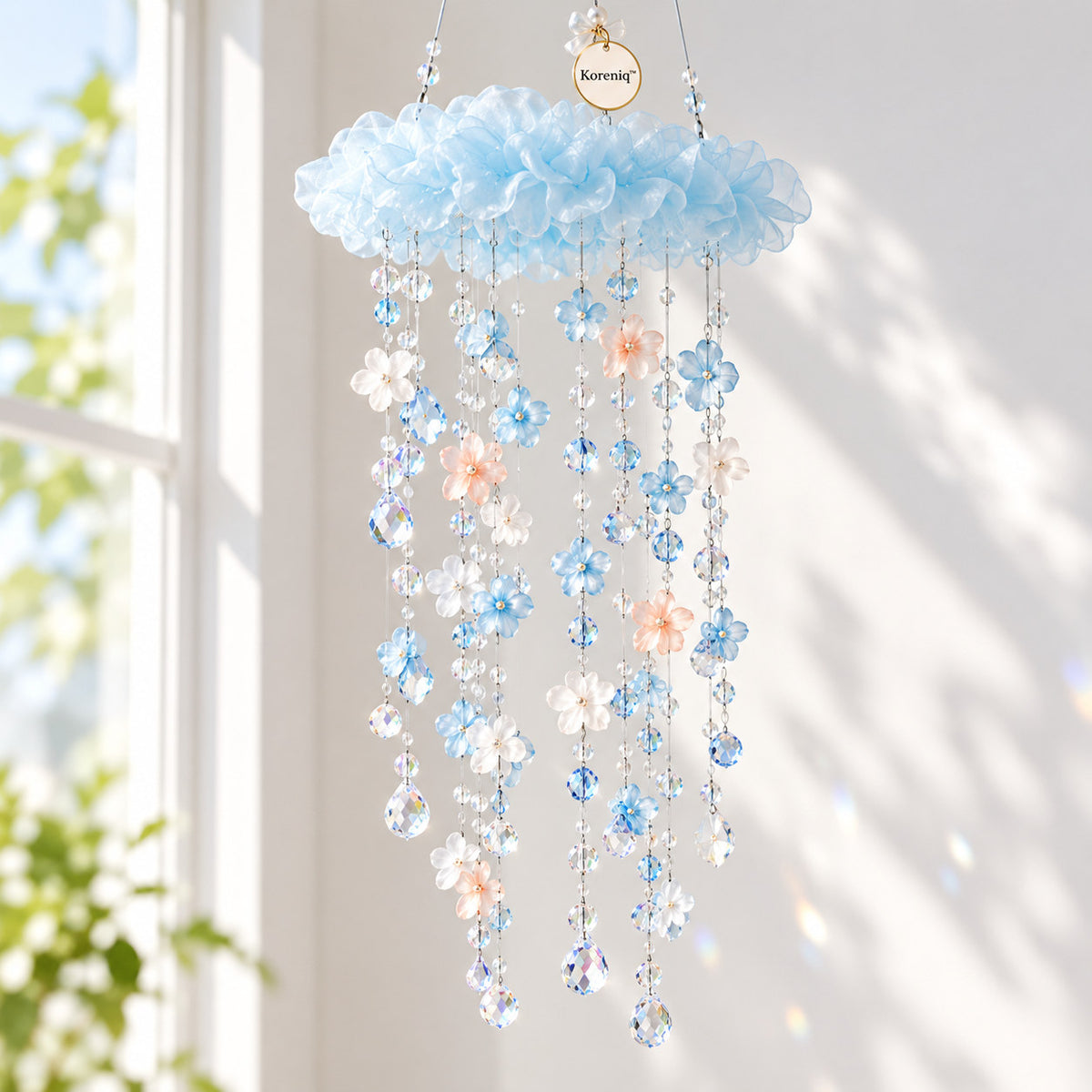 Koreniq™ Sky Blue Cloud Crystal Hanging Ornament