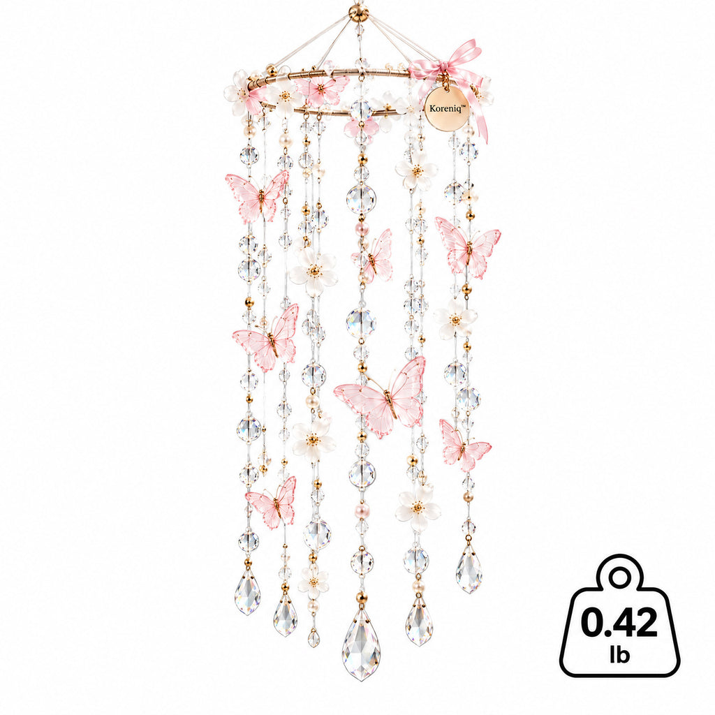 Koreniq™ Blush Blossom Butterfly Crystal Hanging Mobile image 4