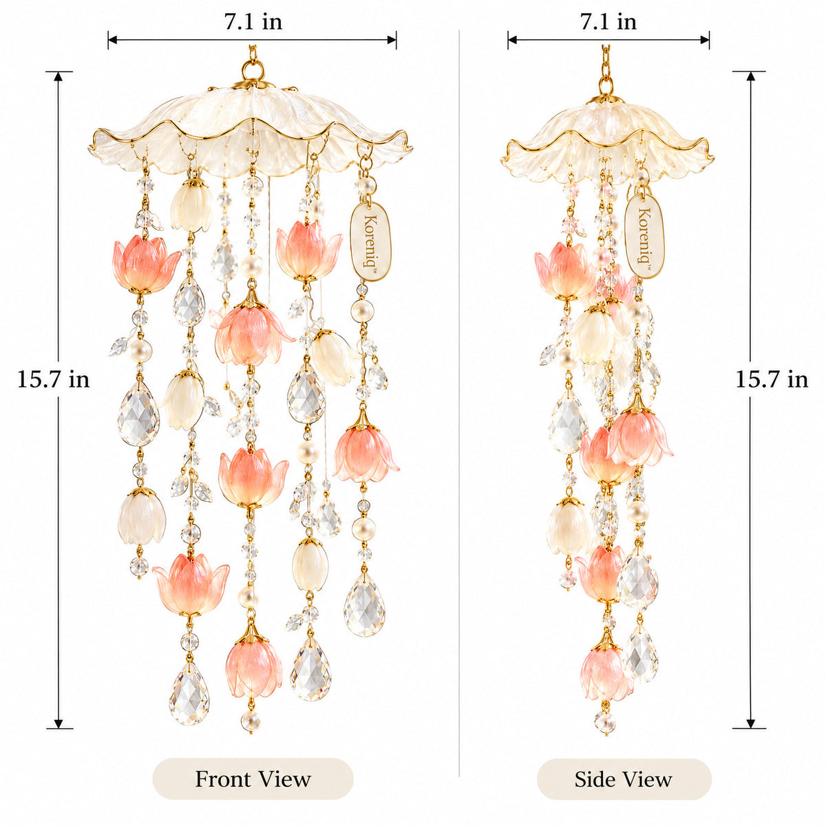 Koreniq™ Peach Blossom Parasol Crystal Hanging Ornament image 2