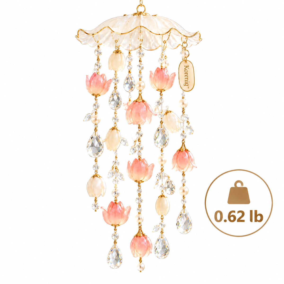 Koreniq™ Peach Blossom Parasol Crystal Hanging Ornament image 4