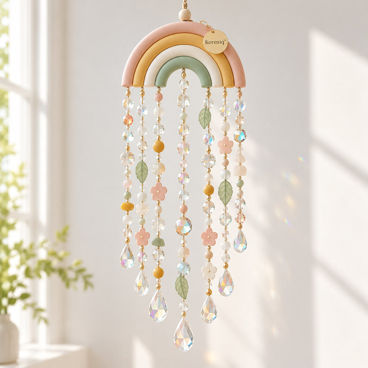 Koreniq™ Pastel Rainbow Crystal Hanging Suncatcher image 1