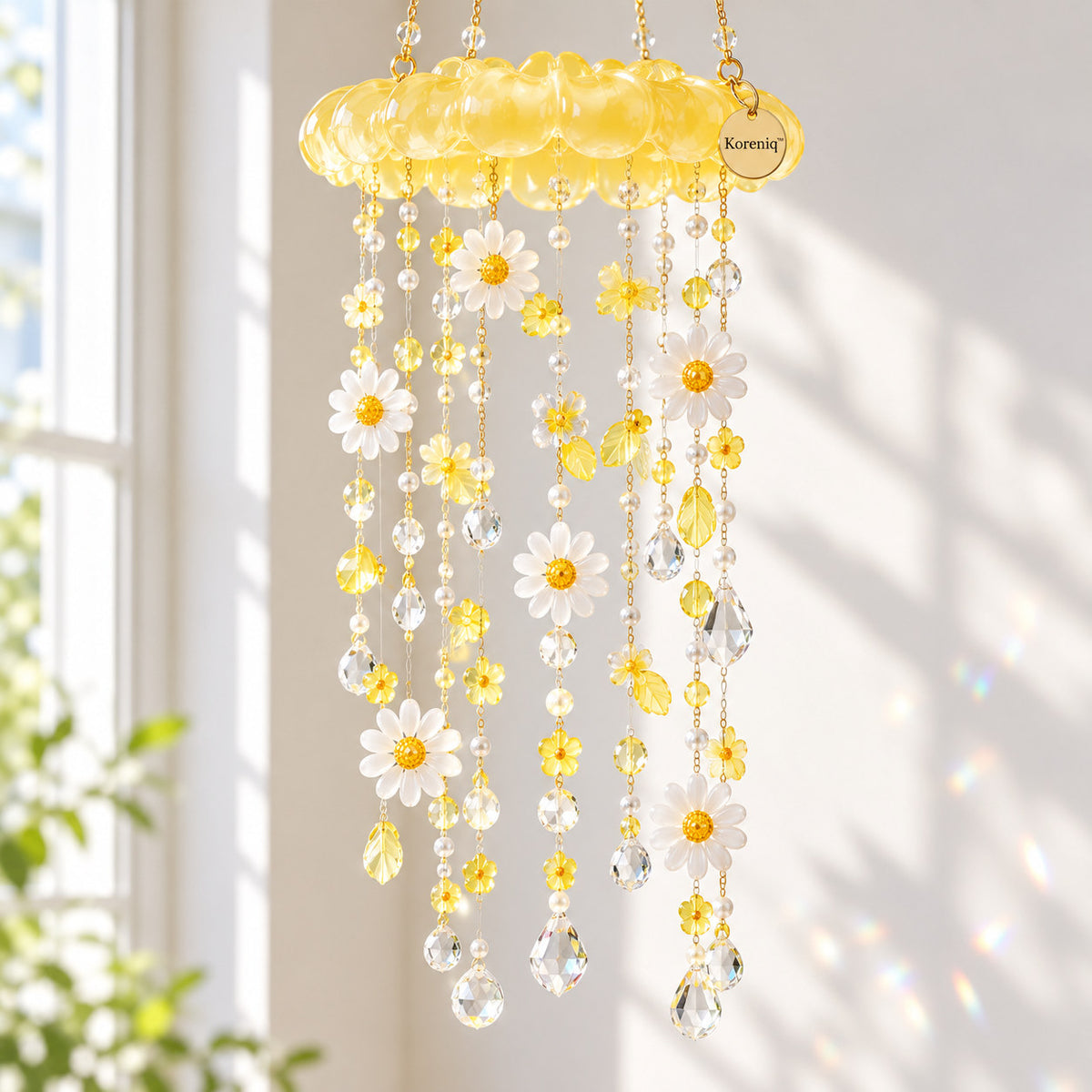 Koreniq™ Golden Daisy Crystal Hanging Suncatcher image 1