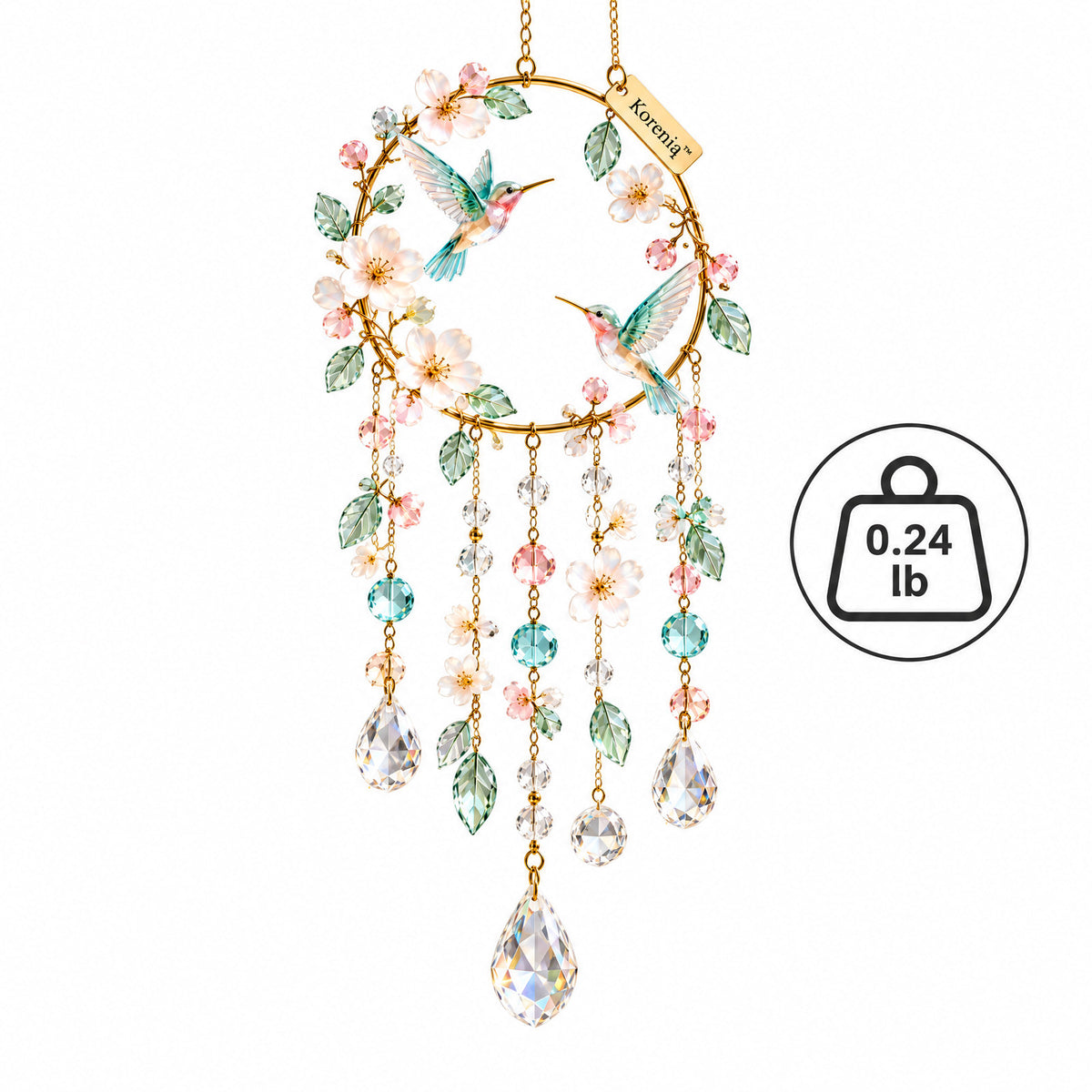 Koreniq™ Hummingbird Blossom Crystal Hanging Ornament image 4