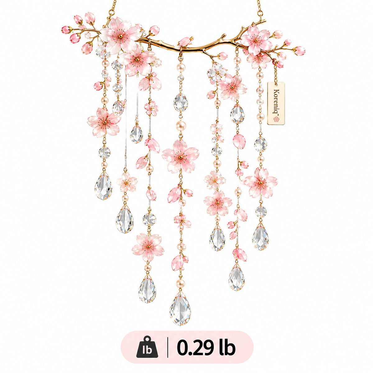 Koreniq™ Pink Cherry Blossom Branch Crystal Hanging Suncatcher image 4